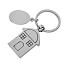 Брелок  "Дом", 2,5 х 4,2 х 0,3 см, металл, серебристый