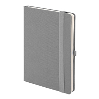 Бизнес-блокнот OXI, A5, серый, твердая обложка, RPET, в линейку, серый