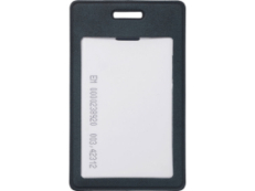 Вертикальный чехол для пропуска из экокожи Alicante, темно-синий