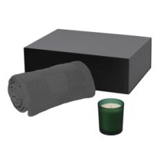 Подарочный набор Enigma, Cella, зеленый (свеча, плед)