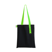 Шоппер Superbag black (чёрный с салатовым)