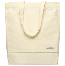 Сумка для покупок JETTA 325 г/м² с шильдом - машина, натуральный/шильд машина (серебро)