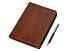 Бизнес-блокнот на молнии А5 Fabrizio с RFID защитой и ручкой, коричневый
