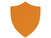 ПАТЧ ЩИТ soft-touch (оранжевый ) 6,6 х 5,5 см