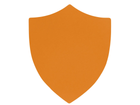 ПАТЧ ЩИТ soft-touch (оранжевый ) 6,6 х 5,5 см