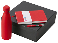 Подарочный набор с блокнотом С2, металлической ручкой и термобутылкой, красный Подарочный набор с блокнотом С2, металлической ручкой и термобутылкой, красный