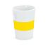 Стакан NELO, керамика, силикон, белый, желтый