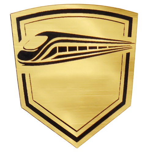 Шильд-наклейка поезд, Золотой