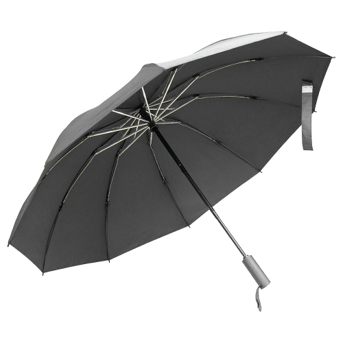 Зонт складной автоматический обратного сложения Forest Liverpool Reverse Safeclosing, Серый