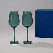 Подарочный набор 2 бокала для вина Capri в синей коробке