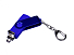 USB-флешка на 16 Гб 3 в 1 поворотный механизм, c двумя дополнительными разъемами MicroUSB и TypeC C с одноцветным металлическим клипом, синий