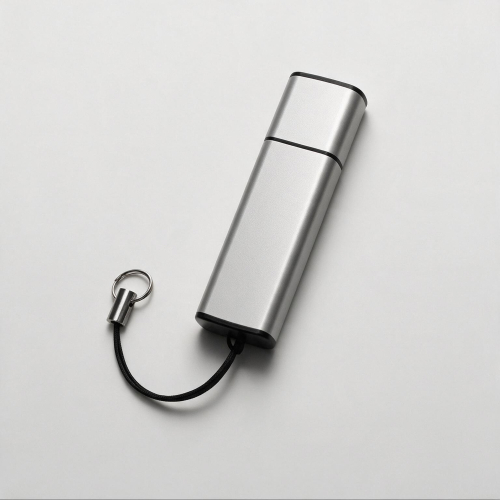 Флеш-карта USB 2.0 16 Gb металлическая с колпачком Borgir, стальной