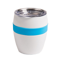 Термокружка LINE, белый, голубой Термокружка LINE, белый, голубой