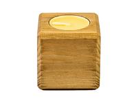 Свеча в декоративном подсвечнике «Манго», цвет: коричневый