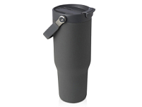 Термостакан Bronx объемом 900 мл из меди и переработанной нержавеющей стали, сертифицированной по стандарту RCS, с вакуумной изоляцией и крышкой с двойной функцией - Серый