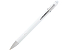 Kish шариковая ручка с серебристой отделкой - Белый (черные чернила)