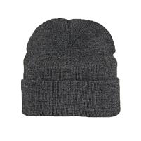 Шапка вязаная двойная ESSENTIAL, темно-серый меланж Шапка вязаная двойная ESSENTIAL, темно-серый меланж