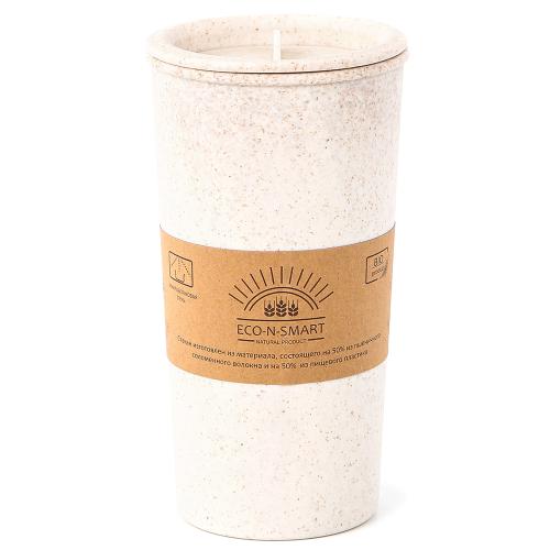 Термостакан с двойной стенкой Flathat из пшеничного волокна, Бежевый