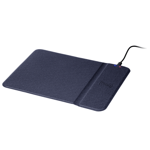 Коврик для мыши с беспроводным зарядным устройством 15W Онор (Honor), синий