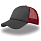 Бейсболка RAPPER, 5 клиньев, пластиковая застежка, серый, красный
