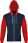 Толстовка на молнии Silver 280 темно-синяя с красным