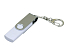 Флешка с поворотным механизмом, c дополнительным разъемом Micro USB, 32 Гб, белый