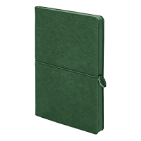 Ежедневник недатированный Fusion, А5, зеленый, кремовый блок в линейку, зеленый
