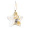 Ёлочная игрушка Звездочка (белый с золотым )
