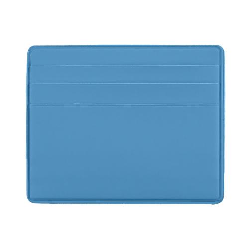 Чехол Simply для 6 карт с отделением для денег, голубой, PU , голубой