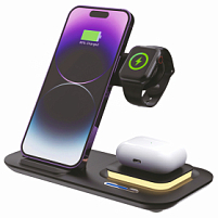 Беспроводное мультизарядное устройство Protos 15W, Черный