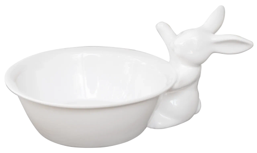 Мисочка с кроликом, Белый
