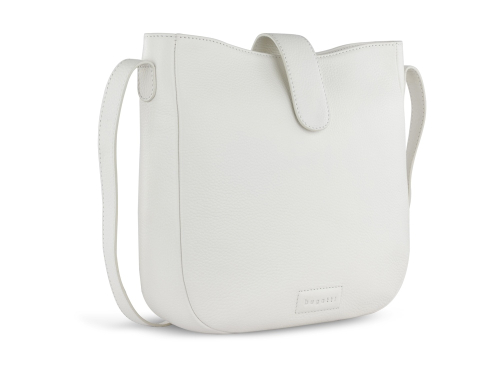 Сумка женская BUGATTI ЭЛЬЗА | ELSA, белая, воловья кожа/полиэстер, 29х8х27 см