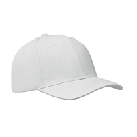 6 panel baseball cap, белый