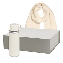 Подарочный набор Oslo, Forges, бежевый (термос, шарф)