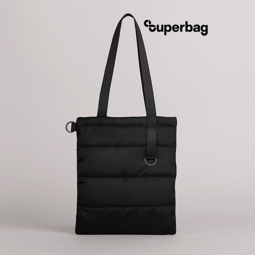 Шоппер Superbag Bubble New, со скрытой магнитной кнопкой (черный)