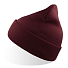 Шапка вязаная  двойная Wind-S, бордовый