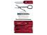 Швейцарская карточка VICTORINOX SwissCard Classic, 10 функций, полупрозрачная красная