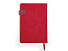 Бизнес блокнот А5 Freya с клапаном и карманом для визиток, твердая обложка, 128 листов, красный и бор