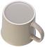 Матовая кружка Nancy 360 мл цветная снаружи, белая внутри, бежевый