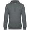 Толстовка с капюшоном унисекс King, темно-серый меланж