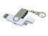 Флешка с поворотным механизмом, c дополнительным разъемом Micro USB, 16 Гб, белый