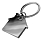 Брелок TONER HAUS; 4,1 x 3,7 x 0,5 см; серый, металл/пластик, черный, серый