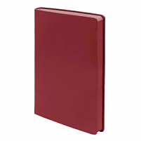 Бизнес-блокнот LADY, формат А5, бордовый, блок в клетку, бордовый