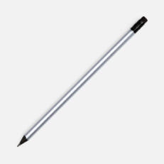 Карандаш простой Triangle Black с ластиком, серебристый