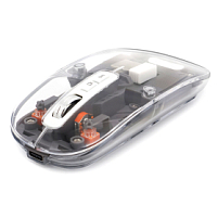 Мышь компьютерная беспроводная прозрачная Crystal, Черный