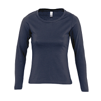 Футболка женская с длинным рукавом MAJESTIC, темно-синий Футболка женская с длинным рукавом MAJESTIC, темно-синий