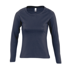 Футболка женская с длинным рукавом MAJESTIC, темно-синий
