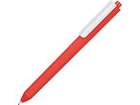 Ручка пластиковая шариковая Pigra  P03 «софт-тач», цвет: красный, белый