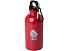 Одностенная бутылка для воды с карабином Oregon, изготовленная из нержавеющей стали, сертифицированной по стандарту RCS, объемом 400 мл - Красный