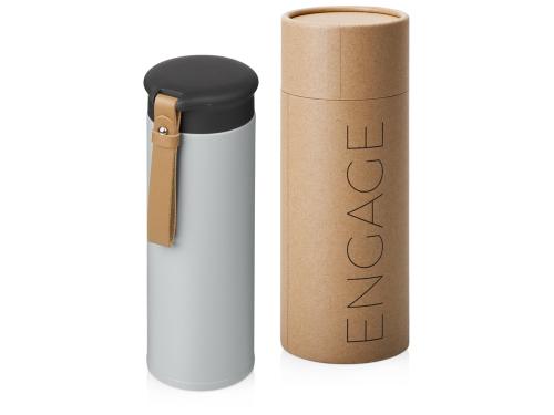 Вакуумный термос Engage, 450 мл, тубус, средне-серый